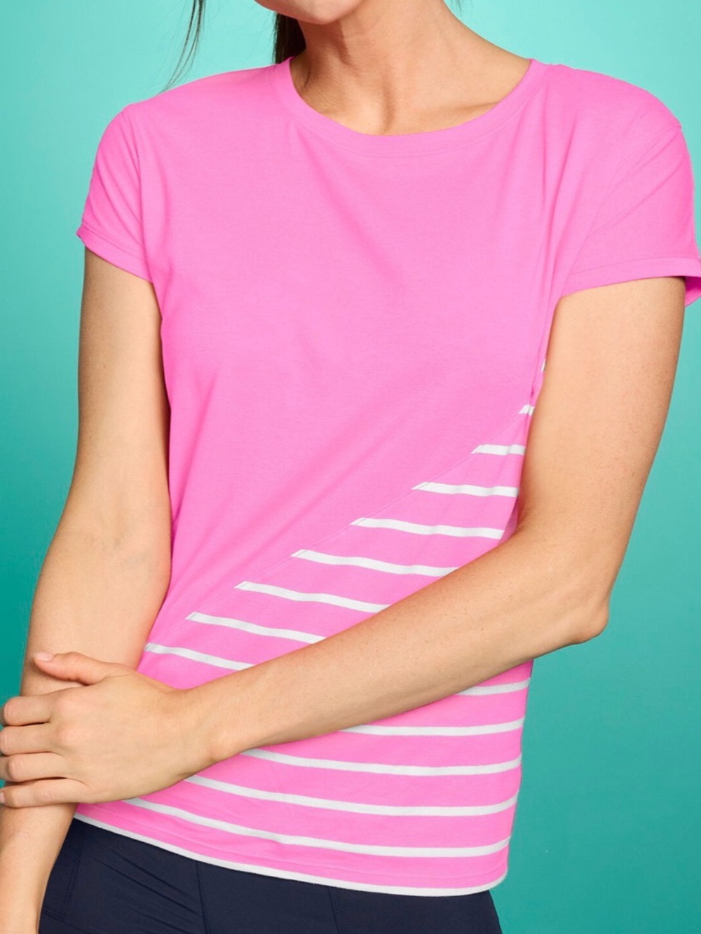 Talbots Supersoft Jersey Short Sleeve Tee - Classic Stripe